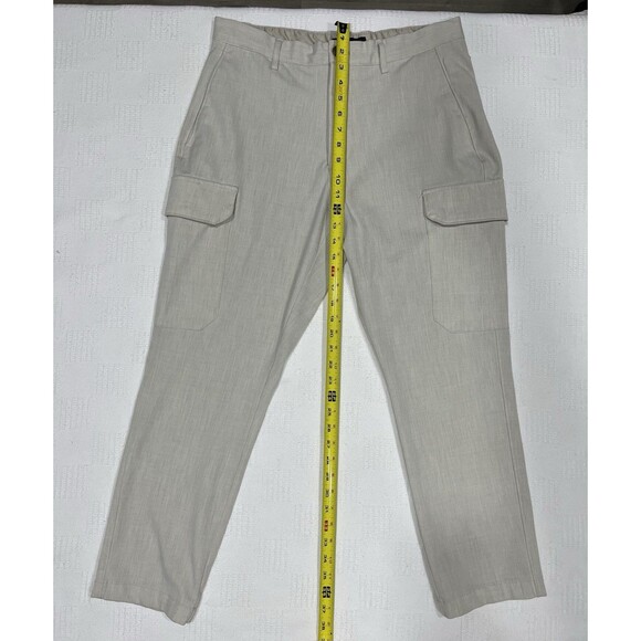 Banana Republic Pants Mens 32x30 Beige Cargo Slim Tapered Polyester Viscose - Picture 6 of 7